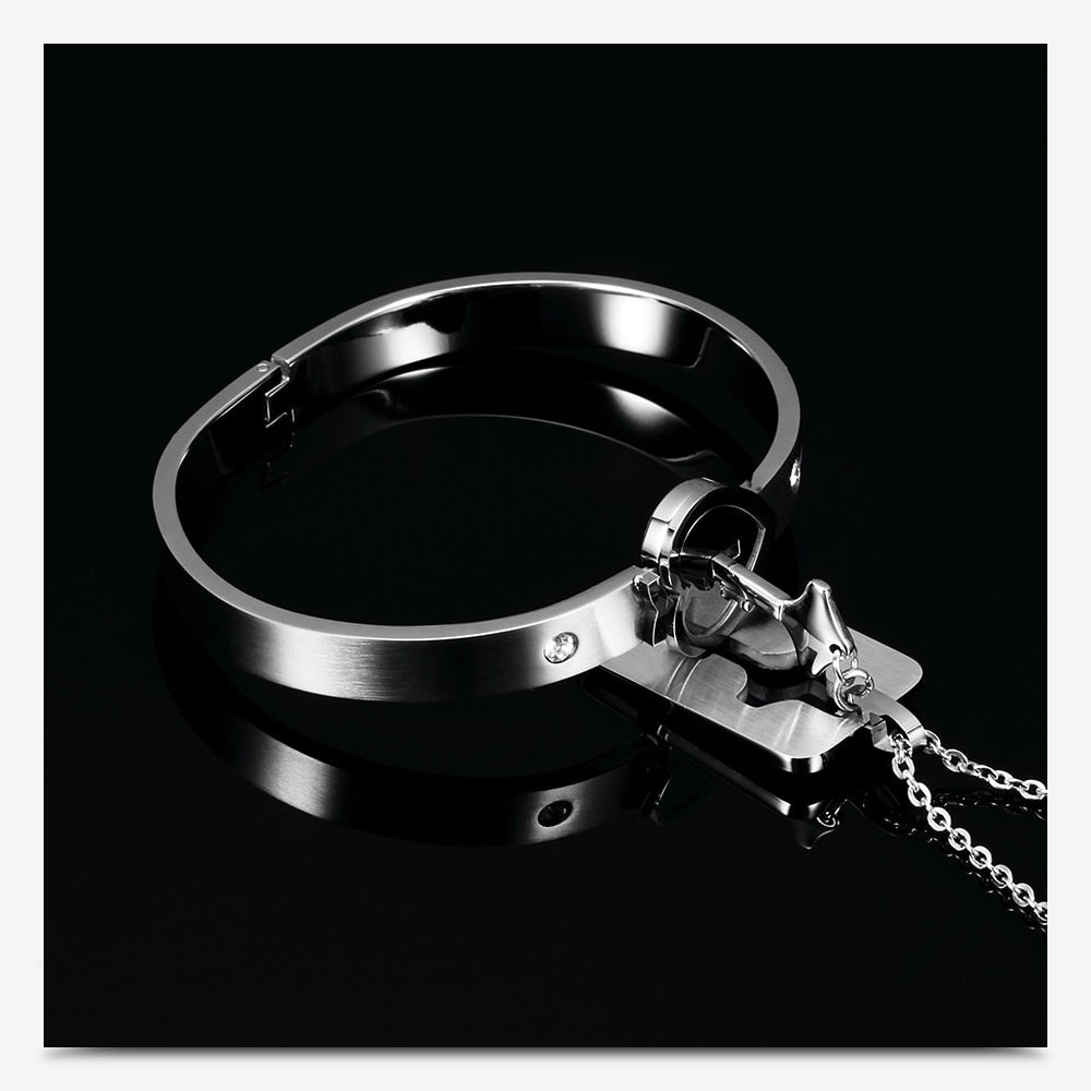 Couples Stainless Steel Love Heart Lock Set