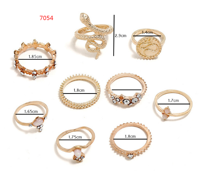 15 Pcs Boho Virgin Mary Gold Rings For Women