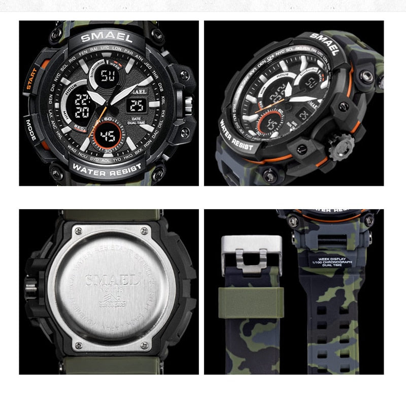 SMAEL Waterproof LED Digital Military Watch