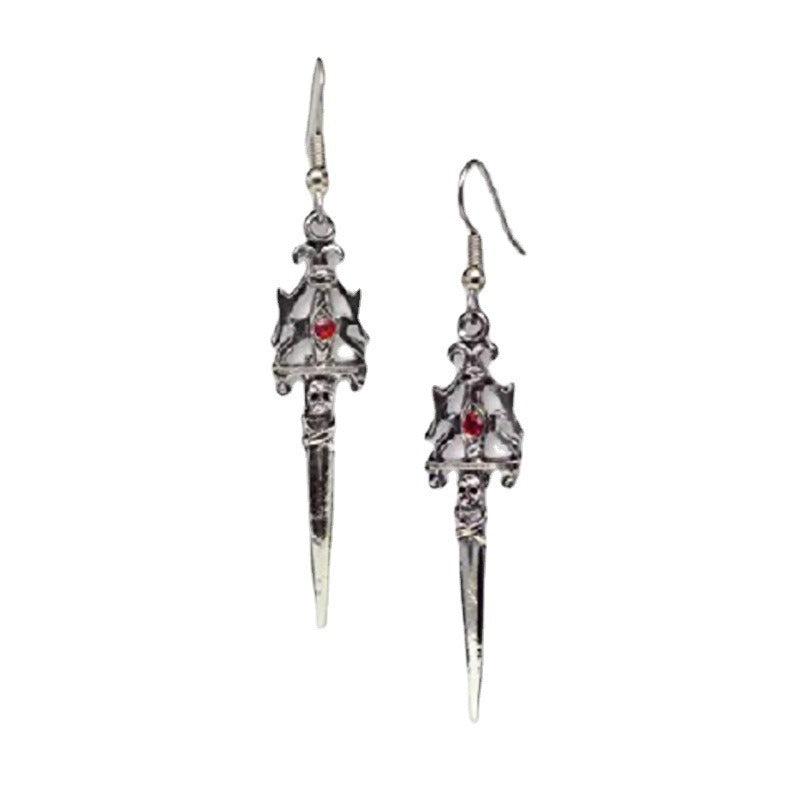 Gothic Skull Sword Earrings - New Arrival