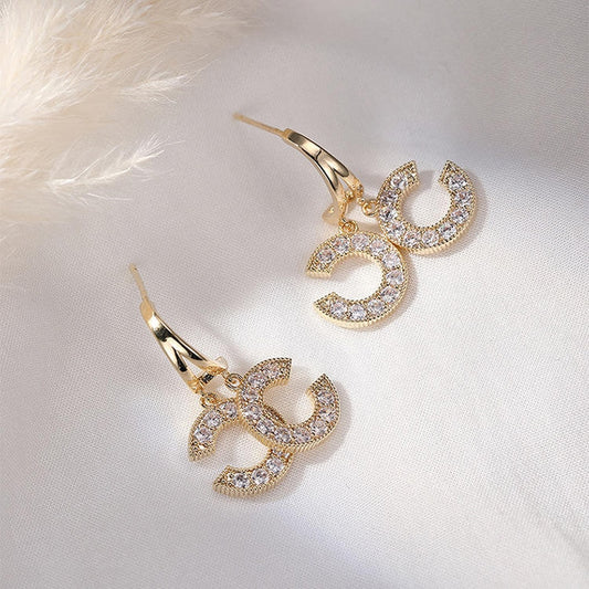 Double C-Shape Pendant Earrings for Women - Perfect for Any Occasion