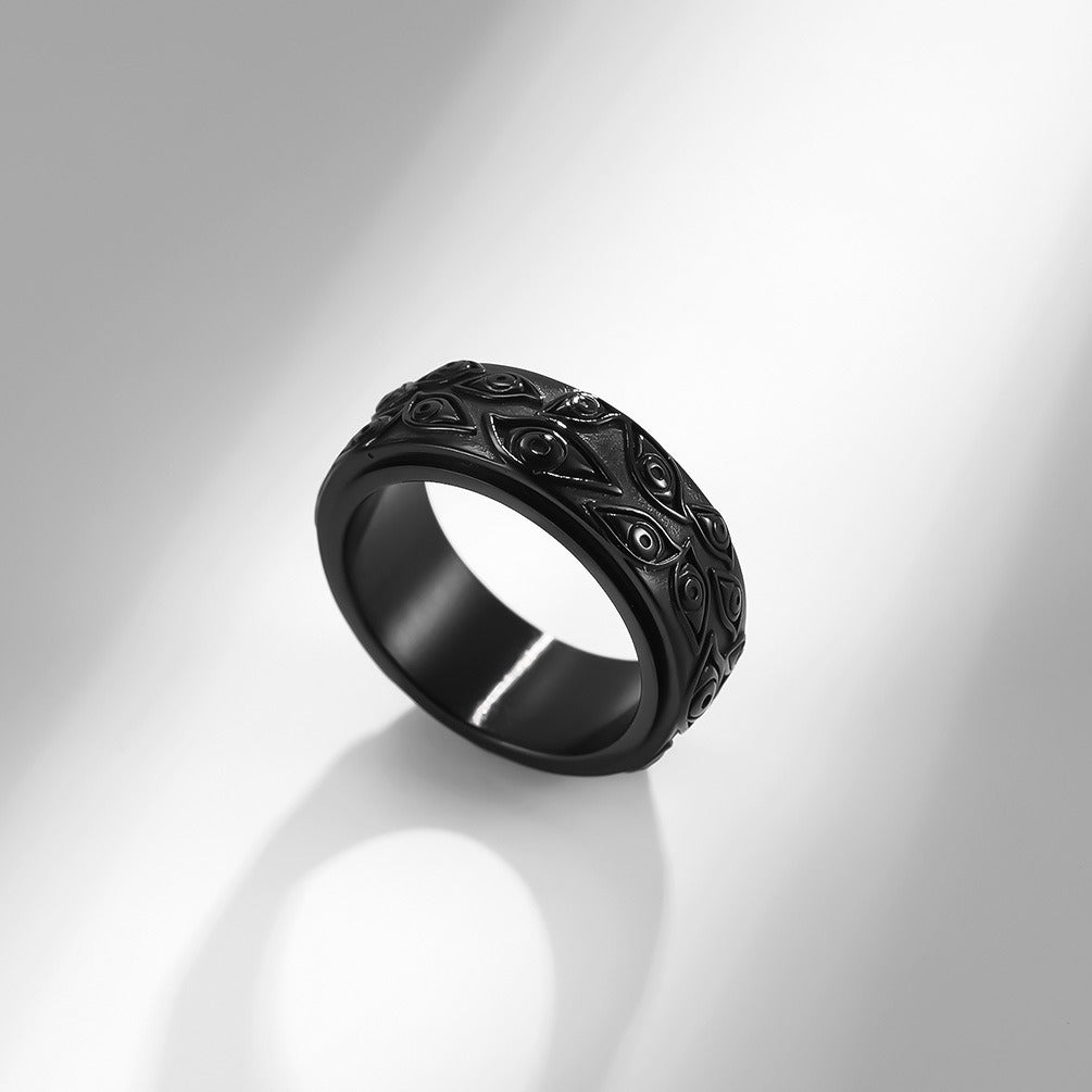 Men's Vintage Titanium Steel Eye Pattern Ring