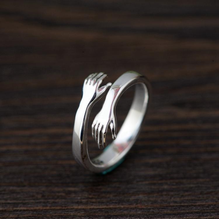 Adjustable Sterling Silver Couple Ring for Men and Women