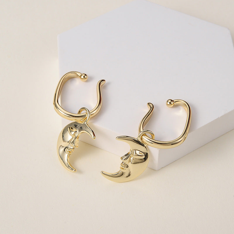 Crescent Moon Symmetrical Earrings