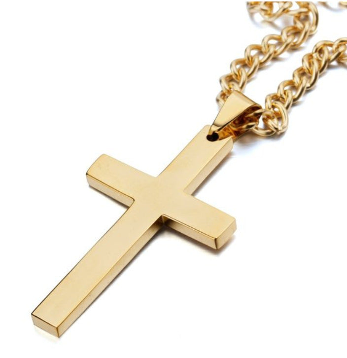 Simple Single Cross Necklace For Men and Women