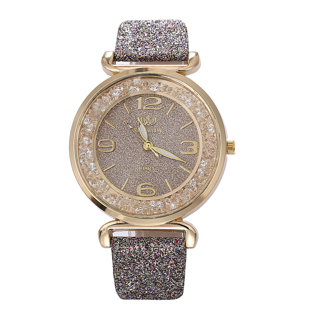 Luxury Crystal Rhinestone Stainless Steel Quartz Watch