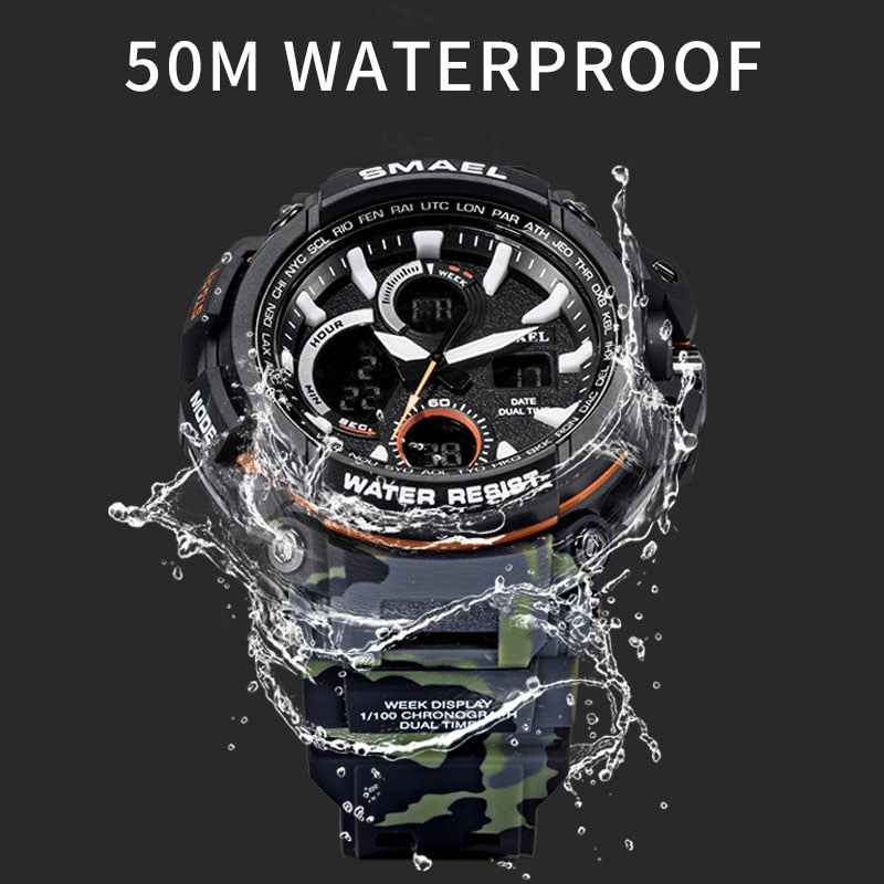 SMAEL Waterproof LED Digital Military Watch