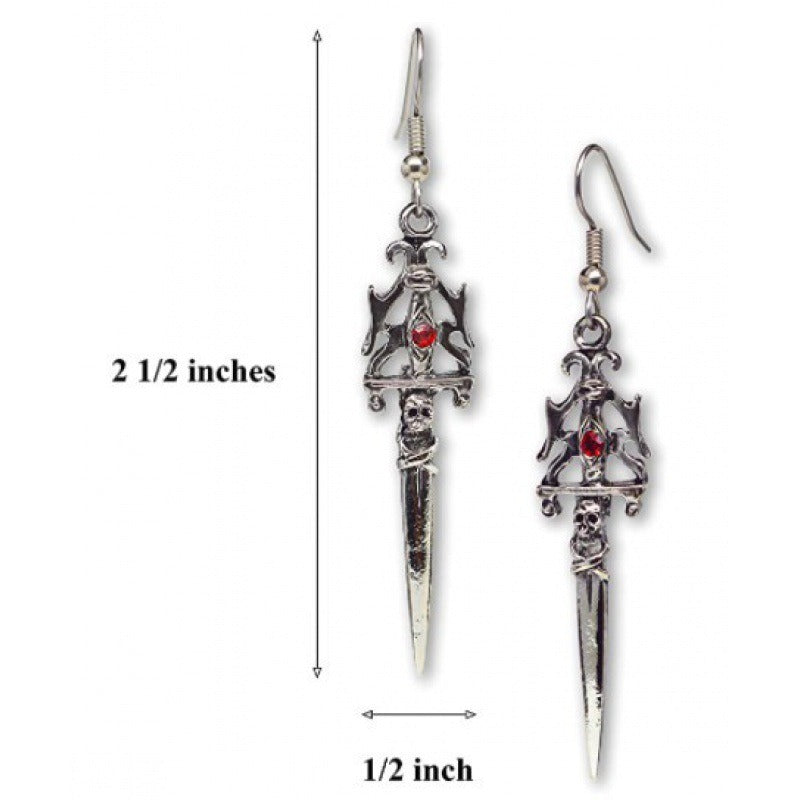 Gothic Skull Sword Earrings - New Arrival