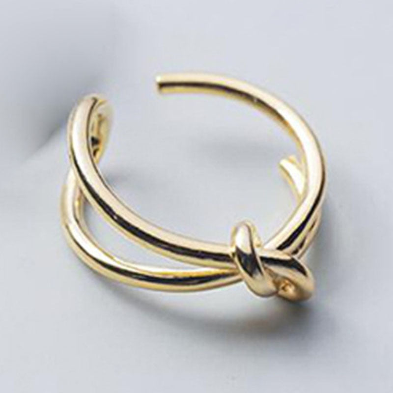 Vintage Knot Sterling Silver Adjustable Ring