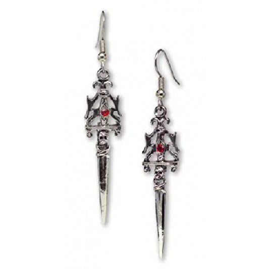 Gothic Skull Sword Earrings - New Arrival