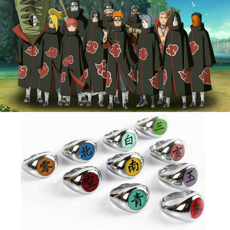 Anime HOKAGE Naruto Akatsuki Cosplay Rings