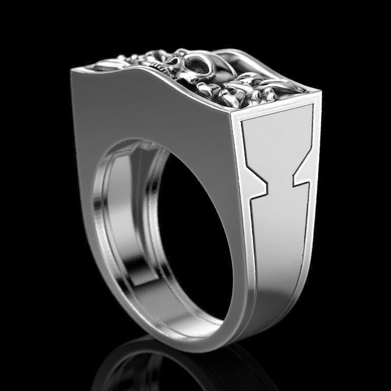 Hidden Compartment Skull Punk Retro Ring